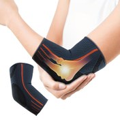 Resim 1 adet Dirsek Kompresyon Kılıfı, Tenis ve Golf Dirsek Eklem Desteği için, Spor Fitness, Ağırlık Kaldırma için Uygun 