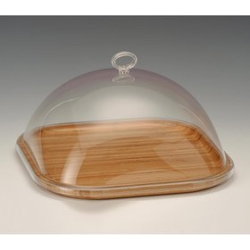 Resim Zicco ZCP-697 Akrilik Kapaklı Ahşap Altlı Fanus, 30x30x15 cm 