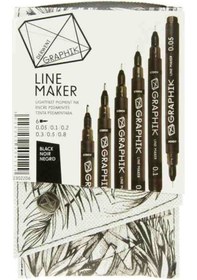 Resim Derwent Graphik Line Maker Teknik Çizim ve Grafik Kalemi 6'lı Set 