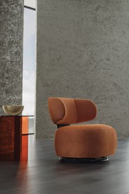 Resim Enza Home Soho Döner Ayaklı Berjer - Kiremit 