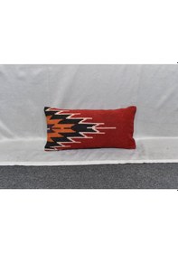 Resim Zehra Abla Halı Yeni El Dokuma Dekoratif Lumbar Kilim Kırlent Yastık Kılıfı 6168 
