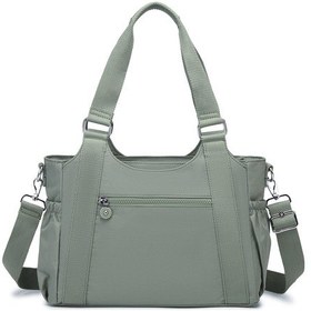 Resim Smart Bags Günlük Orta Boy Su Geçirmez Krınkıl Kumaş Kadın Omuz Çantası Yeşil 