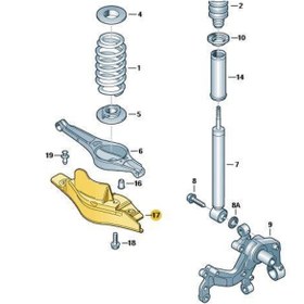 Resim Audi-06-13 A3 Arka Süspansiyonlu Taş Koruma Sağ 