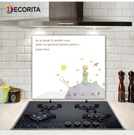 Resim Decorita Cam Ocak Arkası Koruyucu|Küçük Prens Desenli|52cm x 60cm 