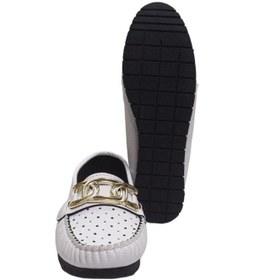 Resim Kadın Toka Detaylı Günlük Babet Ayakkabı Beyaz-beyaz Beyaz 