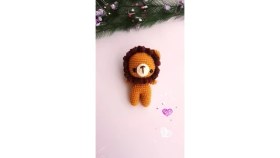 Resim Design By Oykum Amigurumi Minik Aslan Anahtarlık (ucuna aparat takılıp gönderilir) 