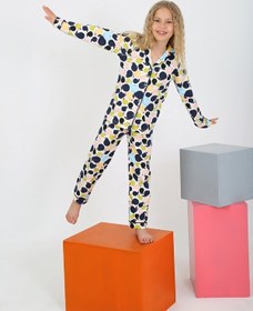 Resim Kız Çocuk Uzun Kollu %100 Pamuklu Düğmeli Pijama Takımı Ruby SOMON 
