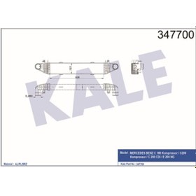 Resim KALE OTO Radyatör 347700 Turbo Radyatörü C 180 C200 C 220 C 250 626X127X62 