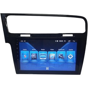 Resim Volkswagen Golf 7 Siyah 2013-2021 10 inç 8-64 GB PRO Android Carplay Multimedya 
