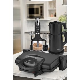Resim Goldmaster Elvan Elektrikli Mutfak Çeyiz Seti 3 Lü Evlilik Paketi Siyah 