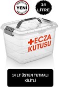 Resim DEEMBRO Ecza Kutusu 14 Lt Ilk Yardım Ecza Dolabı Çantası Ilaç Kutusu Ilaç Saklama Kabı Ilaç Dolabı Büyük Boy 