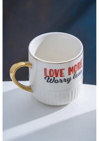 Resim Acar Love Porselen Kupa - 200 Ml Renkli 