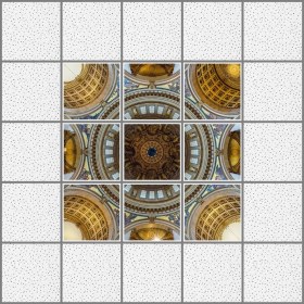Resim Gök Panel 60 x 60 LED Panel Aydınlatma Desenli 3x3 9'lu Grup 46510883SA 