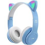 Resim Subzero SW88 Bluetooth Kedi Kulaklık Katlanabilir Kulaklık -Mavi 