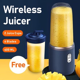 Resim 2cup Elektrikli Meyve Sıkacağı Blender Sıkacağı Karıştırıcı Mini Kablosuz Taşınabilir Ev USB Şarj 6 Bıçaklı Hediye Sıkacağı Kupası Çok Fonksiyonlu Sıkacağı, Sıkacağı Kupası, Mutfak Aksesuarları, Noel Hediyeleri, Cadılar Bayramı Hediyeleri 