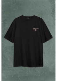 Resim Death Note Oyun Ölüm Notu Sırt Ön Baskılı Oversize Tişört Unisex T-shirt 001 