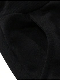 Resim Street Life Guys Cartoon & Letter Graphic Drawstring Waist Eşofman Altı Siyah 