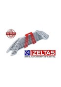Resim İzeltaş İki Ağız Anahtar Takımı Kısa Boy 8'Li N11.29526 