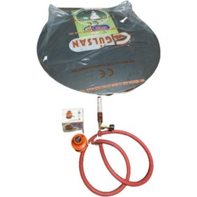 Resim Tüplü Sac Ocak 55 Cm Ekmek Yufka Sacı Hortum Dedantörlü Set 