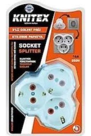 Resim Genel Markalar 3'lü Gölyat Papatya Beyaz Priz Vkm Ktx-2906 