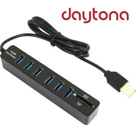 Resim A4691 USB Hub 6 Port Microsd Tf Sd Kart Okuyucu Çoklayıcı 