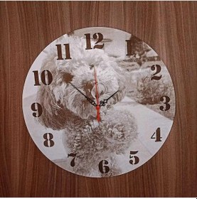 Resim Lavanta Tasarım Ahşap Kişiye Özel Resim Baskılı Duvar Saati Beyaz 