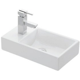 Resim Lapino Minos 45 Cm Mobilya Uyumlu Lavabo Soldan Batarya Delikli Beyaz 