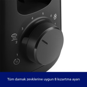 Resim Philips HD2590/90 Daily Collection Uzun Yuvalı Ekmek Kızartma Makinesi, Buz Çözme Modu, 8 Kızartma Ayarı, Uzun Yuvalı, Siyah, 