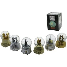 Resim Büyük Boy - 10cm Pilli - Işıklı Müzikli Kar Küresi Cam Eskitme İnsan Figürlü - Desen Mix Renkli Herhangi Bir Tanesi Gönderilir Go-53-vice 