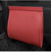 Resim Dashanshop 1 Adet Kırmızı Pu Deri Koltuk Arkası Organizer Manyetik Kapama Saklama Çantası 