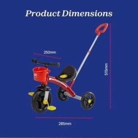 Resim Itme Kollu Çocuk Üç Tekerlekli Bisikleti Ducati U-Go Trike 