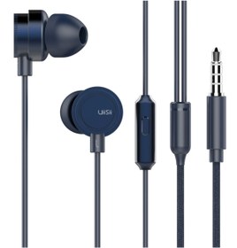 Resim uiisii Hm13 Mikrofonlu Kulakiçi Dinamik Kulaklık - Titanyum - Güçlü Bas - Mavi 