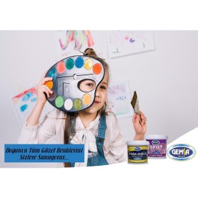 Resim GEMSA BOYA Gemsalit Tavan Boyası Su Bazlı Süper Beyaz 1kg 