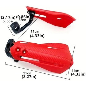 Resim Hightower Kırmızı 2 Adet Evrensel Motosiklet 7/8'' 22mm Motocross Koruyucu El Koruma Atv Dirt Bike 