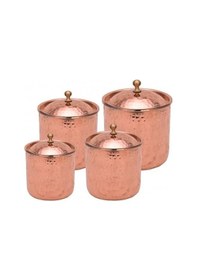 Resim Turna Bakır Safran Baharatlık 4'Lü Takım El Dövme Kırmızı Turna0 Kırmızı 