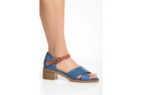 Resim Analin Shoes Kadın Deri Önü Çapraz Bilekten Bağlı Sandalet 2890 Sandalet 