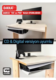 Resim Ps5 Pro & Fat İçin Masa Altı Montaj Standı Yerden Tasarruf Sağlar Rahat Hava Akışı 