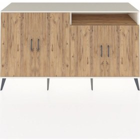 Resim Kronos Konsol 6 Raflı 4 Kapaklı 176x59x99 Aytaşı-çam Atlas Çam - Aytası 