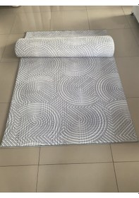 Resim Lüle Halı Delüx Kaymaz Taban Halı Yolluk Gri Renk, Dlx7054 Gri 