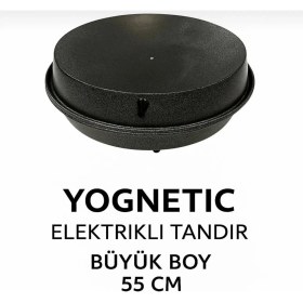 Resim Yognetic Jumbo Büyük Boy Elektrikli Tandır | Çok Amaçlı Pişirici | Ekmek Yapma Makinesi - 55 CM | GRİ 