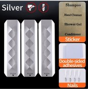 Resim Silver-3-tek/çift/üçlü 350ml Sabunluk Duvara Monte El Dezenfektanı Dispenseri Banyo Ev Tırnak Ücretsiz Banyo Aksesuarları 