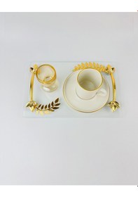 Resim Embrace Söz Nişan Kahve Tepsisi Gold Gold 