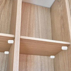 Resim Glaswen Çivili Raf Pimi Duvar Dolap Mobilya Pimi Sert Plastik Raf Tutucu Şeffaf 100 Adet Tekli (1 Paket) 