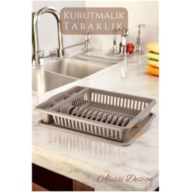 Resim Moda Shop & Butik Bulaşık Durulama Sepeti Tabaklık Bulaşık Kurutmalık KAHVE Alessi - aa3852-2230 