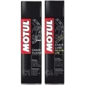 Resim Motul Zincir Bakım Seti C1 Zincir Temizleyici+C4 Zincir Yağı 