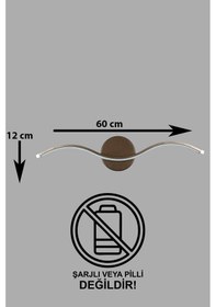 Resim Wave Aplik Kahverengi Modern Tasarım - Hol - Banyo - Mutfak - Salon -yatak Odası Gün Işığı Led Aplik Kahverengi 