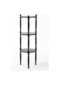 Resim Puzzle Salon&oturma Odası Yuvarlak Raf - Siyah 