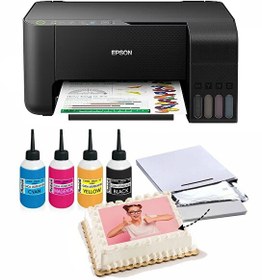 Resim Canon Resimli Pasta Yazıcısı Epson L3250 Gıda Mürekkepli Bitmeyen Kartuş Sistemi 