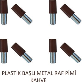 Resim Plastik Metal Başlı Raf Pimi Kahve 500 adet 