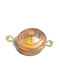 Resim Bakır Tava Kapaklı Tava Orta Boy 20 Cm Tava Kapaklı Bakır Tava 